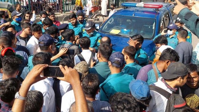 police fined students