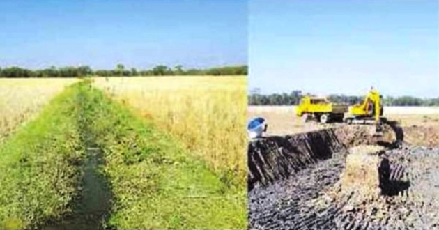 pond dig in paddy fields sylhet