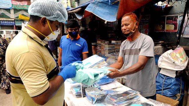 ppe selling on footpath