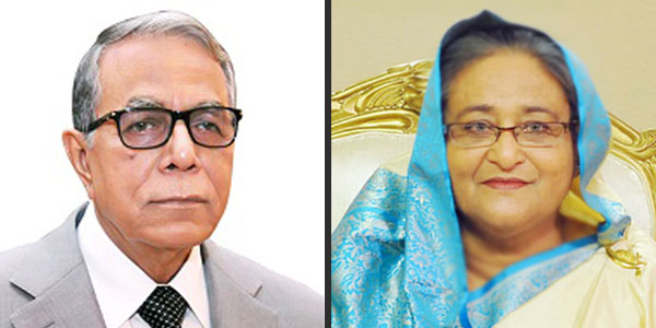 president adbul hamid and prime minister sheikh hasina