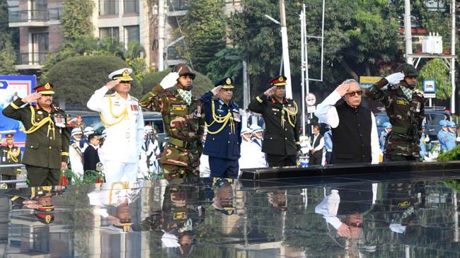 president hamid arm forces day