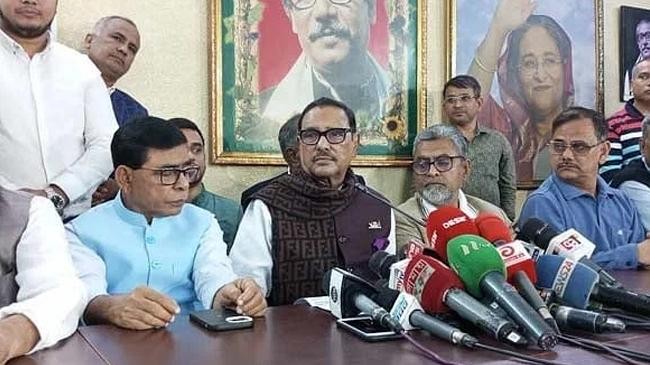 press conference at the al presidents dhanmondi political office in the capital on monday february 5 2024