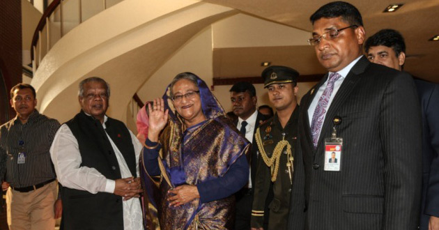 prime minister sheikh hasina leaving dhaka 2018