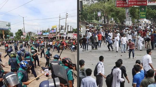 quota protesters police and bcl
