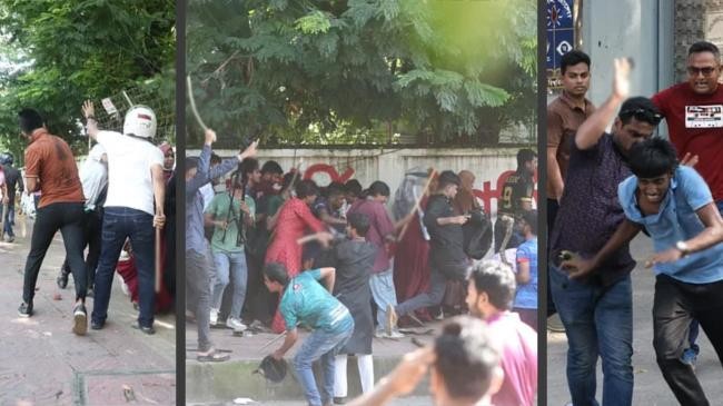 quota protestors bcl activists at du