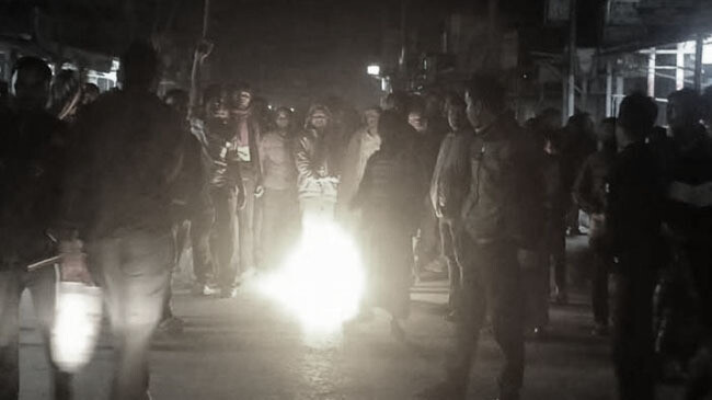 রংপুরে ভোট পুনর্গণনার দাবিতে বিএনপি নেতাকর্মীর বিক্ষোভ