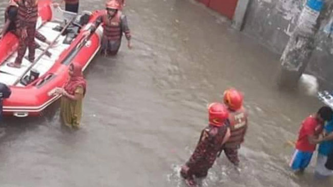 rangpur city flooded inner