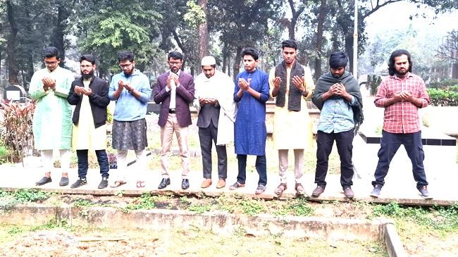 revolutionary student council pays tribute at the grave of dus first martyr najir
