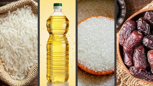 rice oil sugar and dates