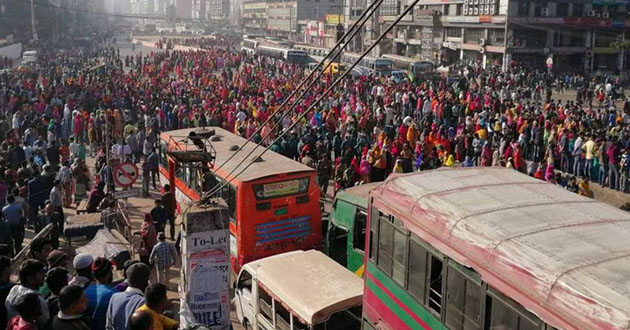 road blockade in uttara