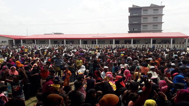 rohingya protest bhanchar