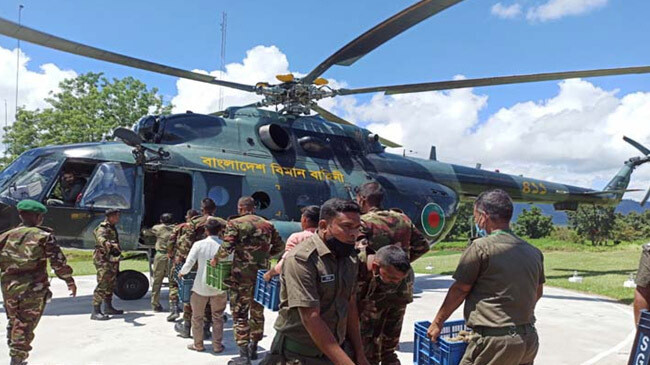 seeds spreads from helicopter