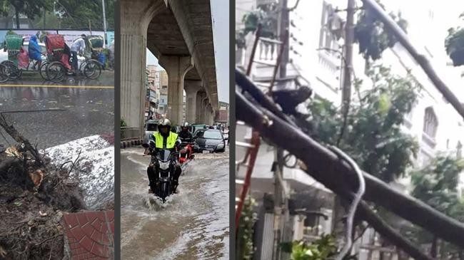 severe impact of cyclone remal in dhaka