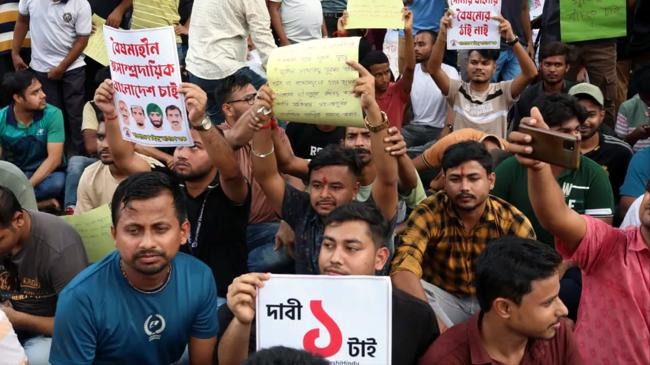 shahbagh sees second day of protests as hindu community demands protection