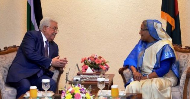 sheikh hasina and mahmud abbas