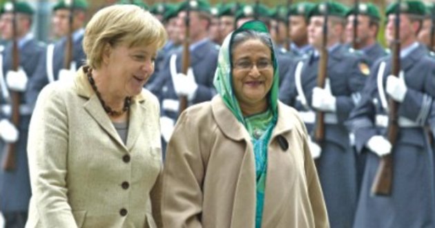 sheikh hasina and angela merkel