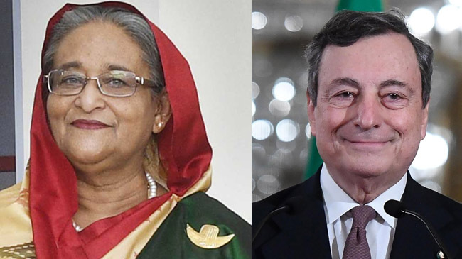 sheikh hasina and mario draghi