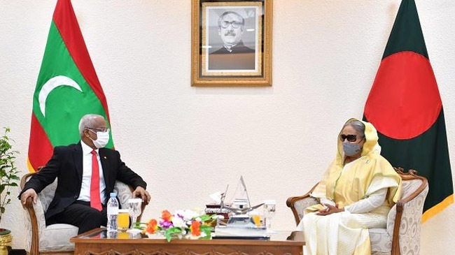 sheikh hasina and salih maldives