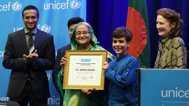 sheikh hasina awarded