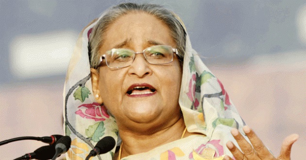 sheikh hasina in mike