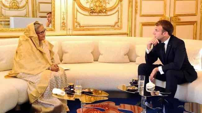 sheikh hasina macron