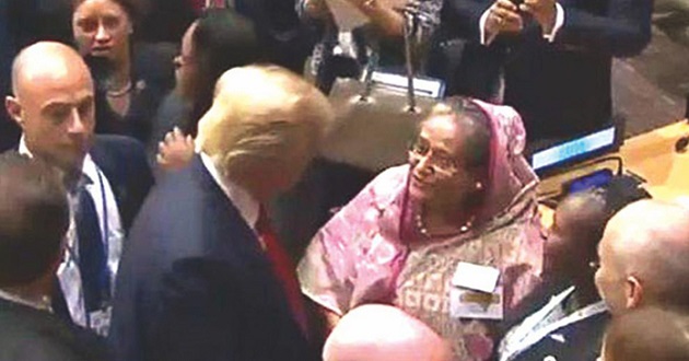 sheikh hasina with donald trump