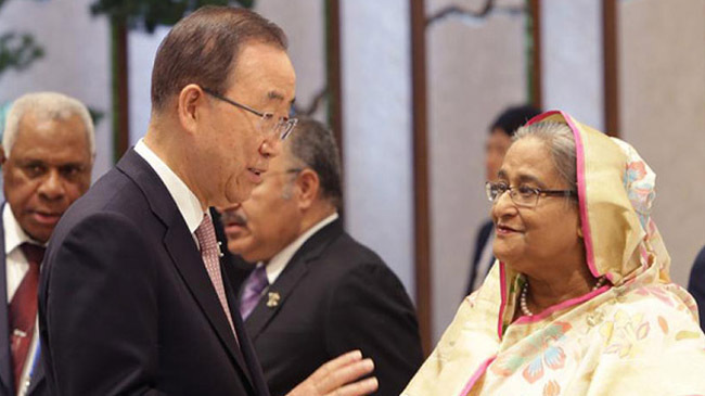 shekh hasina ban ki moon