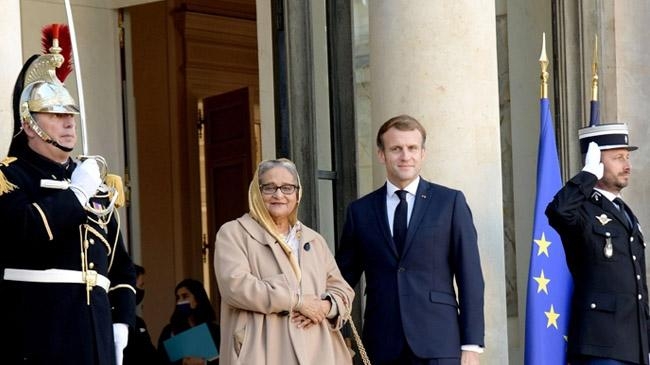 shekh hasina macron