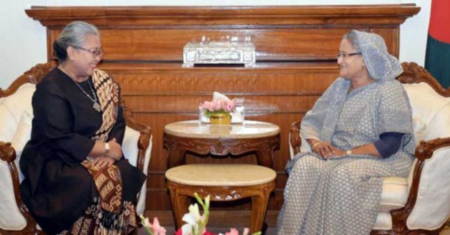 shiekh hasina and indoneshian ambassedor
