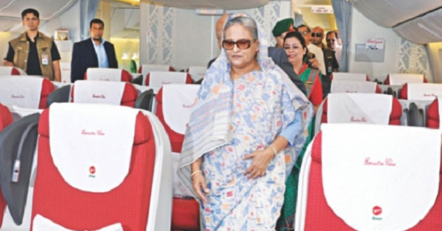 shiekh hasina at airport