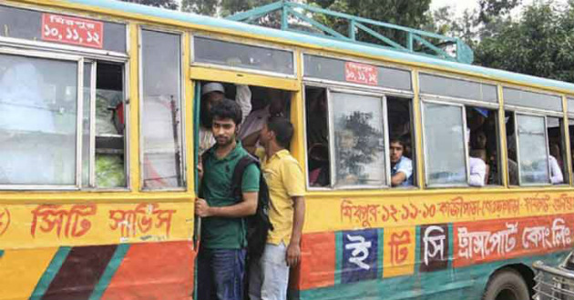sitting service bus in dhaka