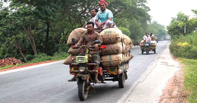 slow car in highway