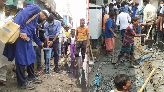 titas gas narayangonj digging soil