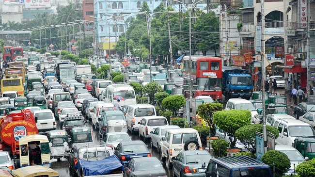 traffic gridloc dhaka