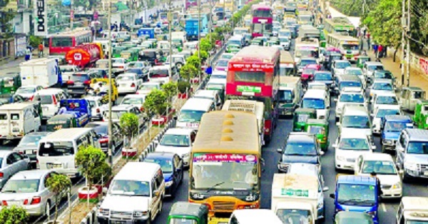 traffic jam in dhaka