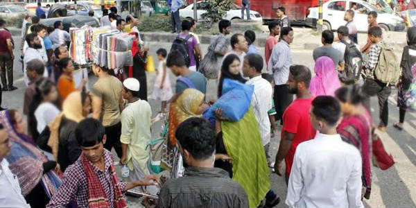 transport strike in dhaka