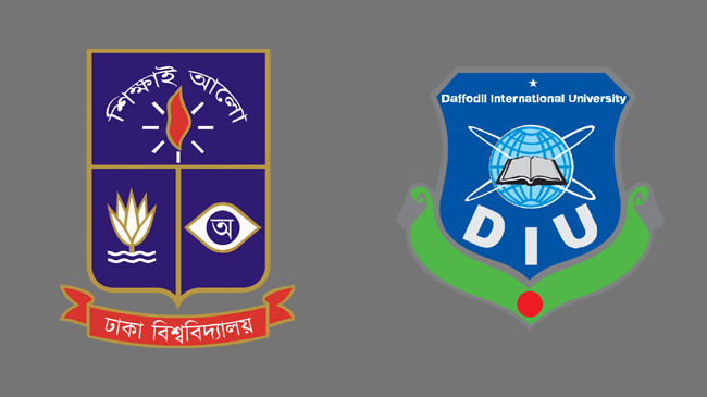 logo dhaka university and daffodil international university