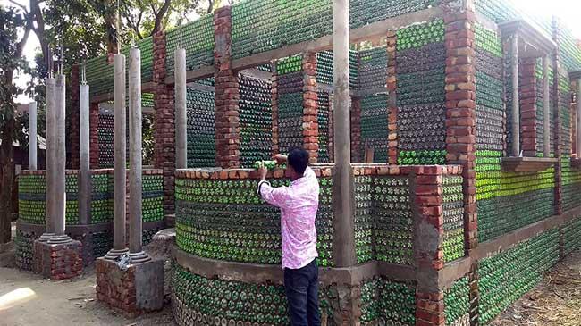 plastic bottle home