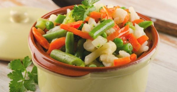 boiled vegetables