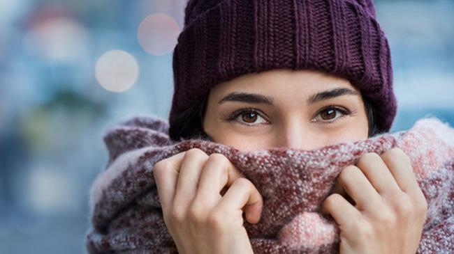 face in winter