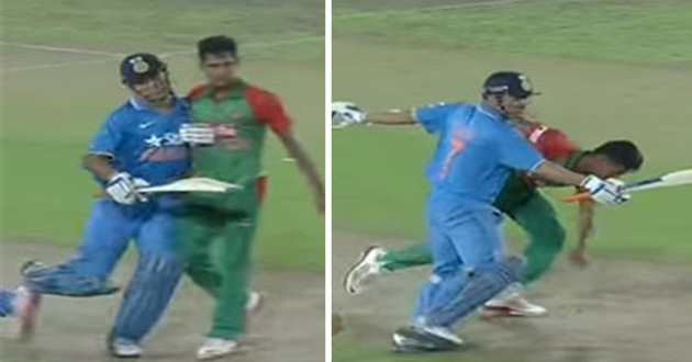 dhoni clash with mustafizur rahman