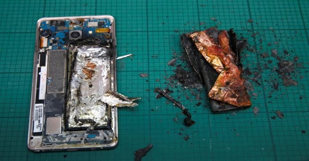 galaxy note burning