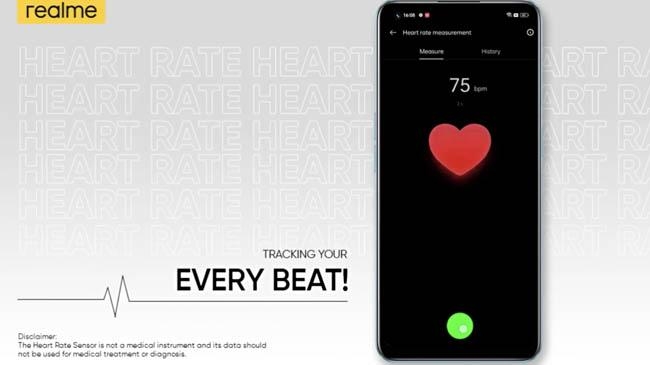 realme 9 pro plus heart rate sensor