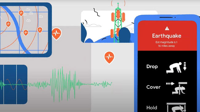 google earthquake altert