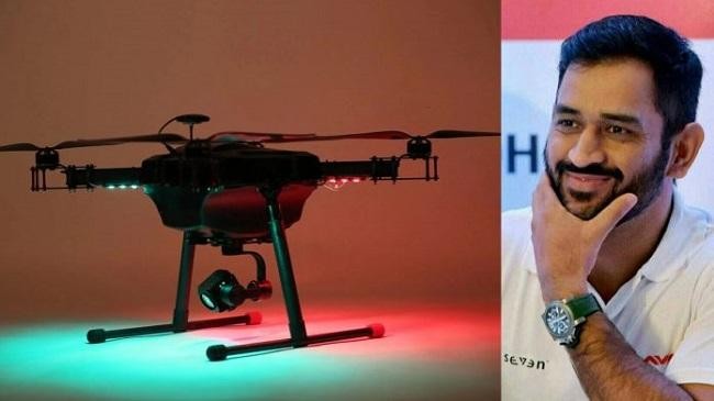 mahendra singh dhoni drone