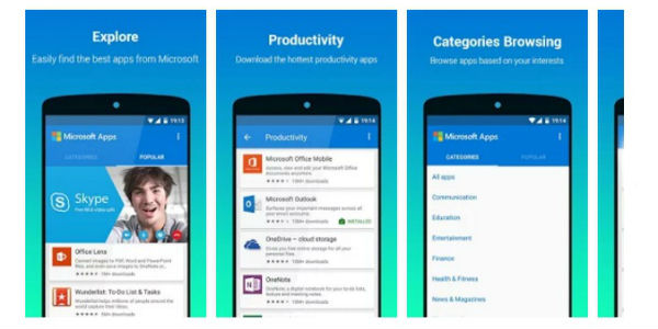 microsoft app store in google play