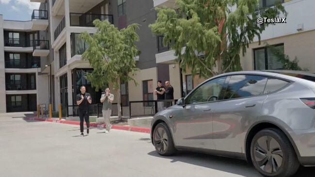 tesla car delivers itself to its owner