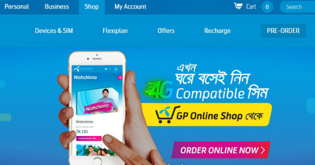 grameenphone offering 4g enabled sim