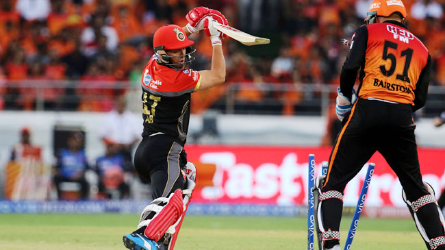 ab de villiers vs sunrisers hyderabad