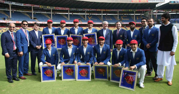 afghanistan team for their maiden test